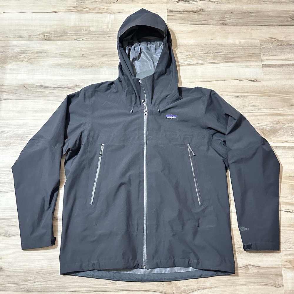 Patagonia Men's Cloud Ridge Jacket Waterproof H2NO Zip Raincoat Size Large Blue